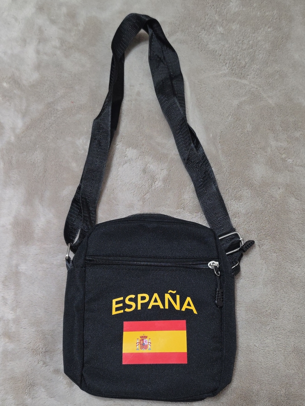 Black España Flag Crossbody Bag - Unbranded